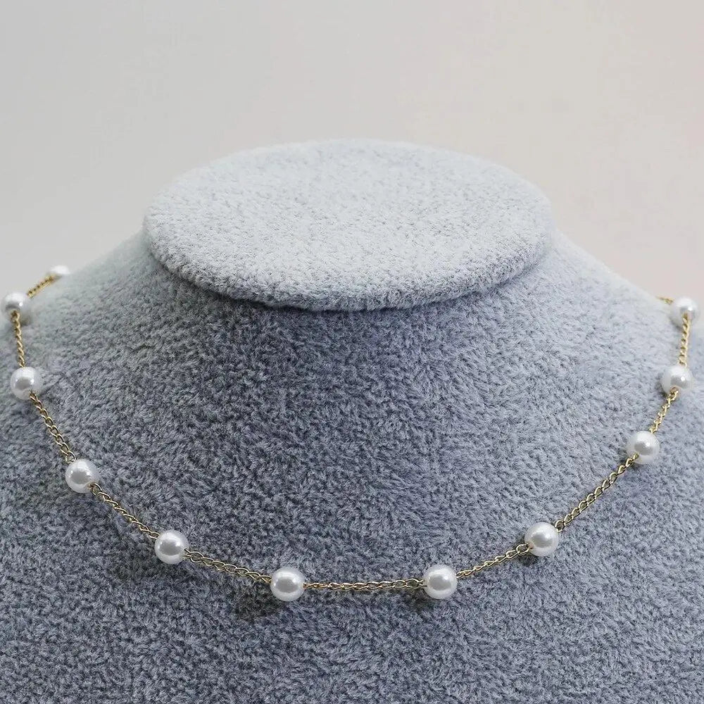 Vivienne – Collier de perles dorées
