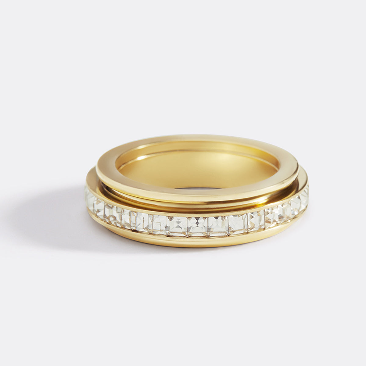Alessia – Bague tournante fidget avec accent de cristal