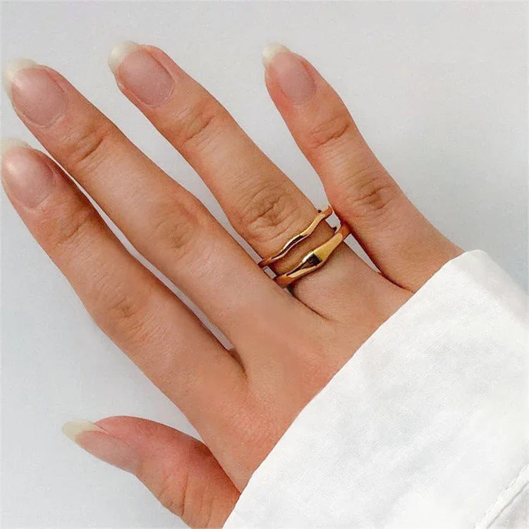 Dianne – Bague chic dorée superposée
