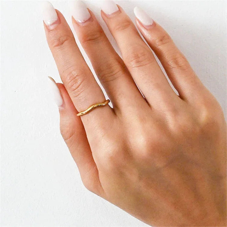 Dianne – Bague chic dorée superposée