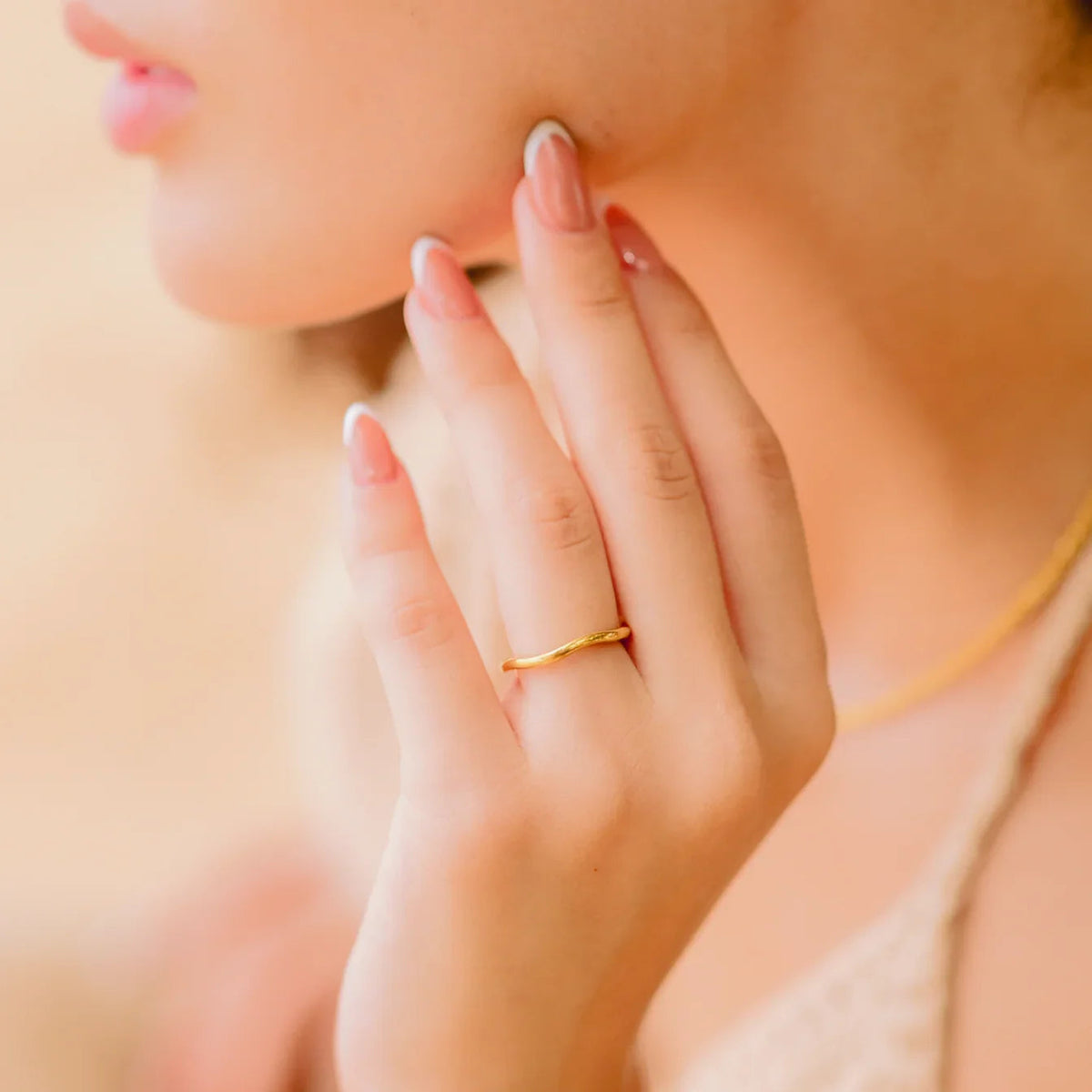 Dianne – Bague chic dorée superposée