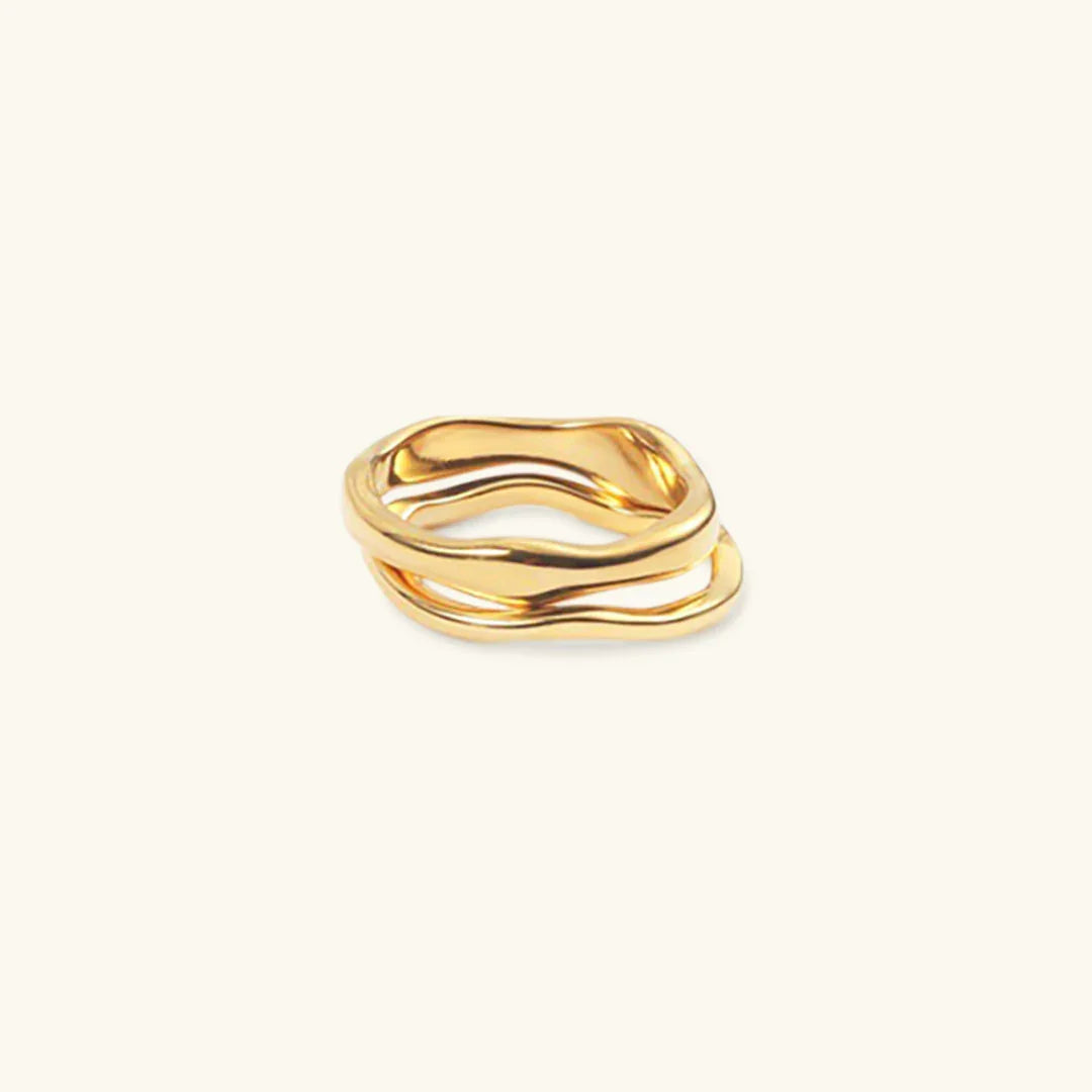 Dianne – Bague chic dorée superposée