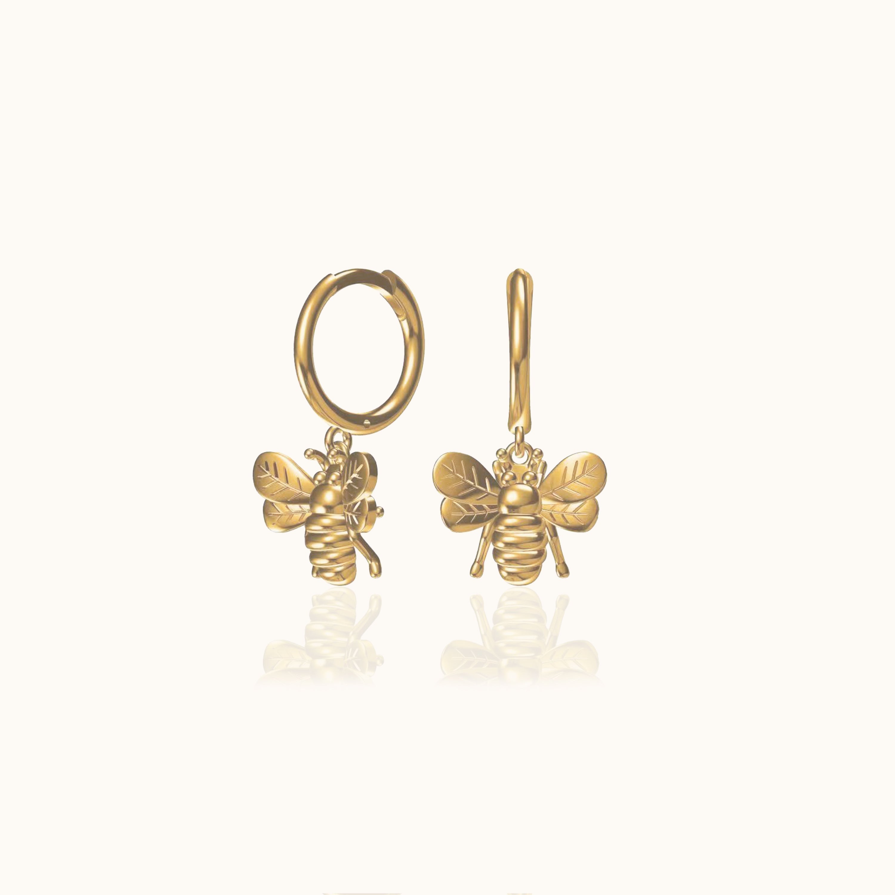 Lien - Boucles d'oreilles abeille délicates
