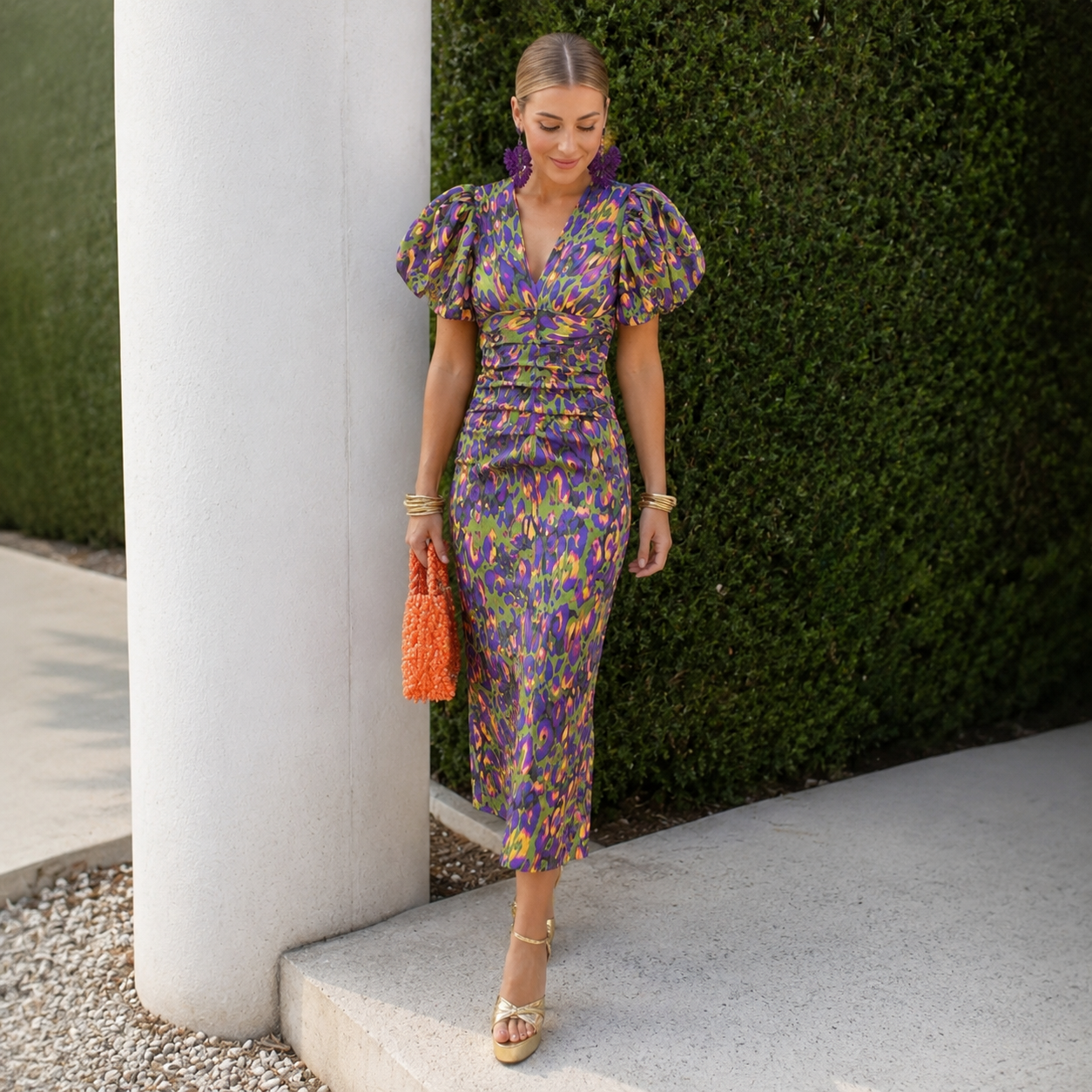 Glecy - Robe élégante pour femme avec manches amplifiées