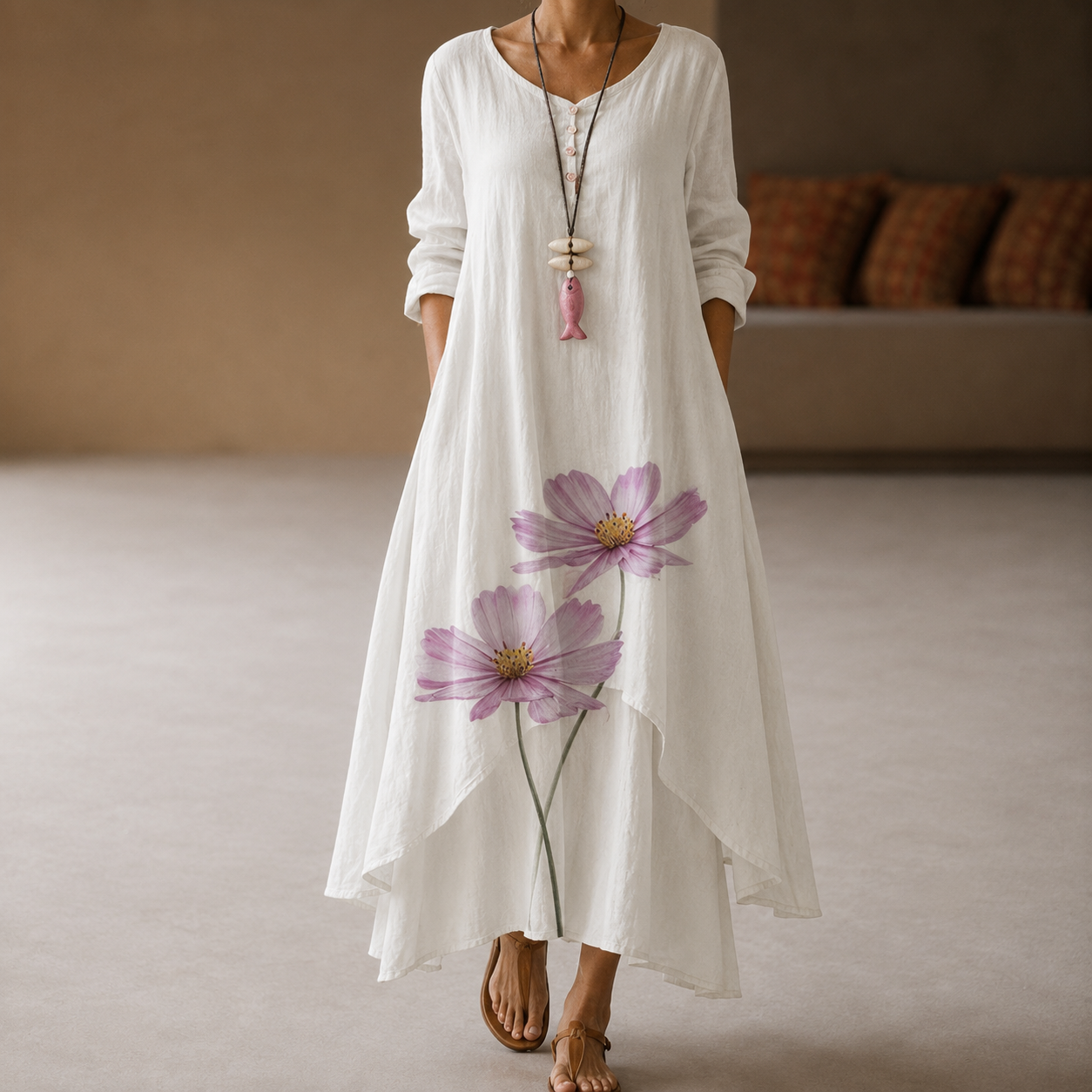 Kalin - Robe élégante avec ourlet irrégulier pour femmes