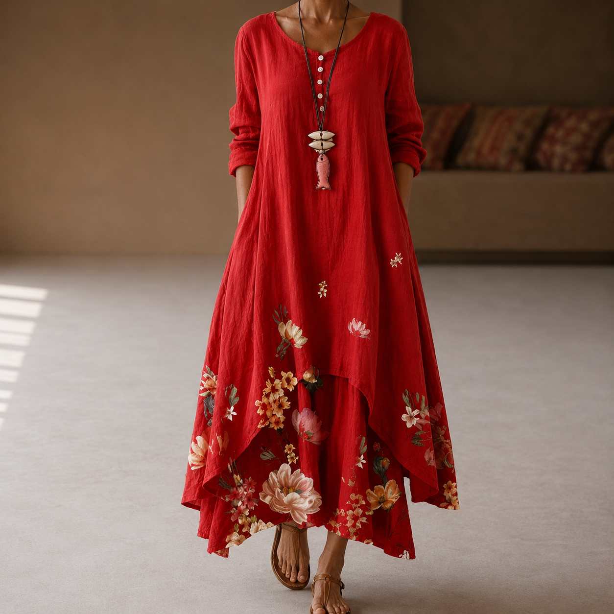 Kalin - Robe élégante avec ourlet irrégulier pour femmes