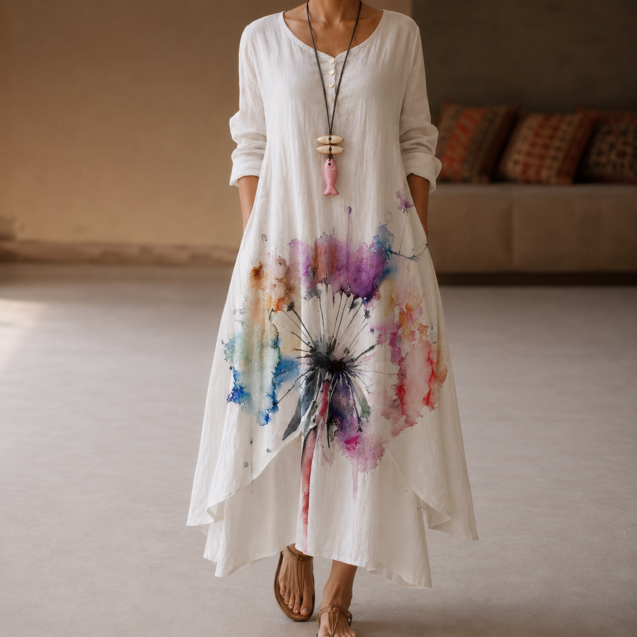 Kalin - Robe élégante avec ourlet irrégulier pour femmes