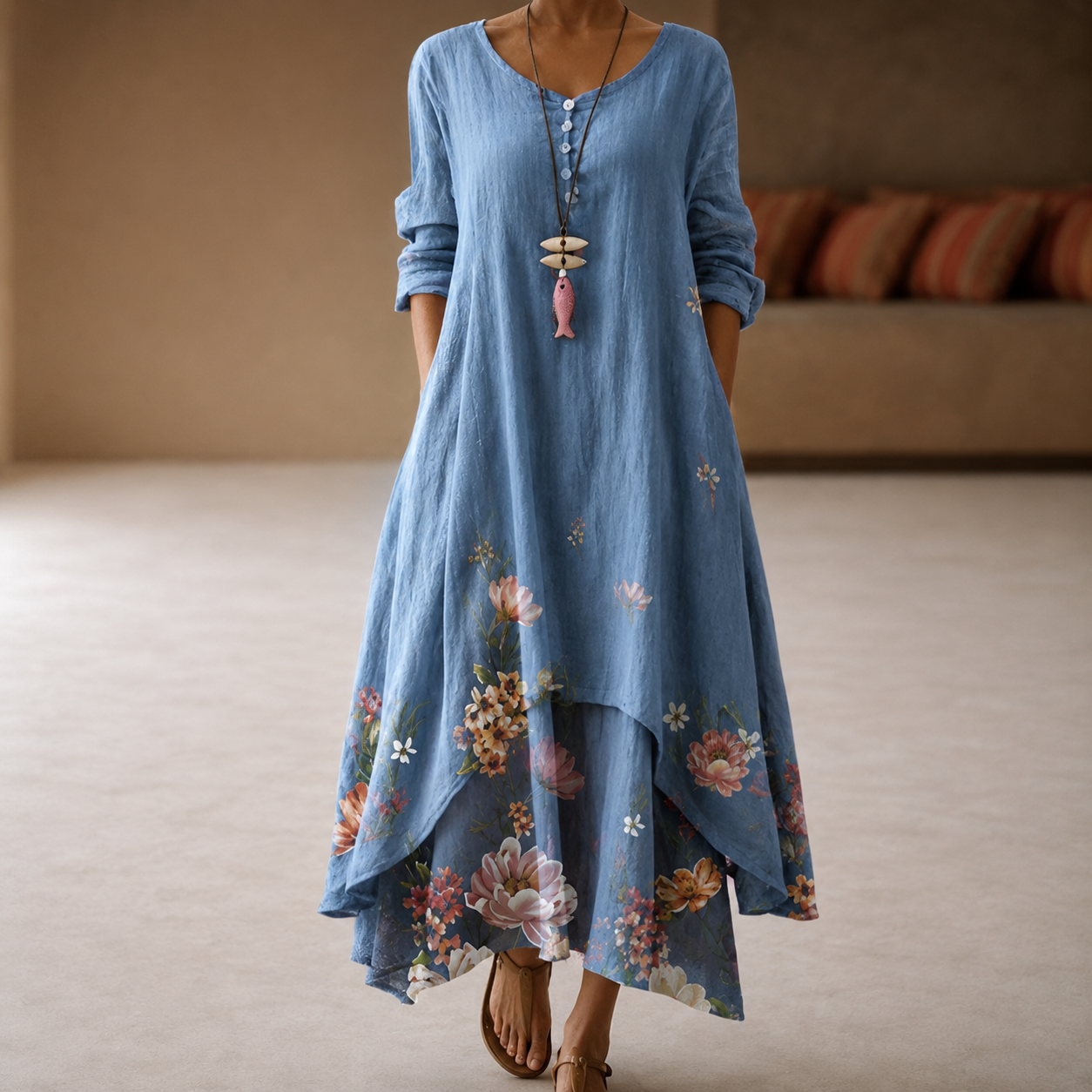Kalin - Robe élégante avec ourlet irrégulier pour femmes