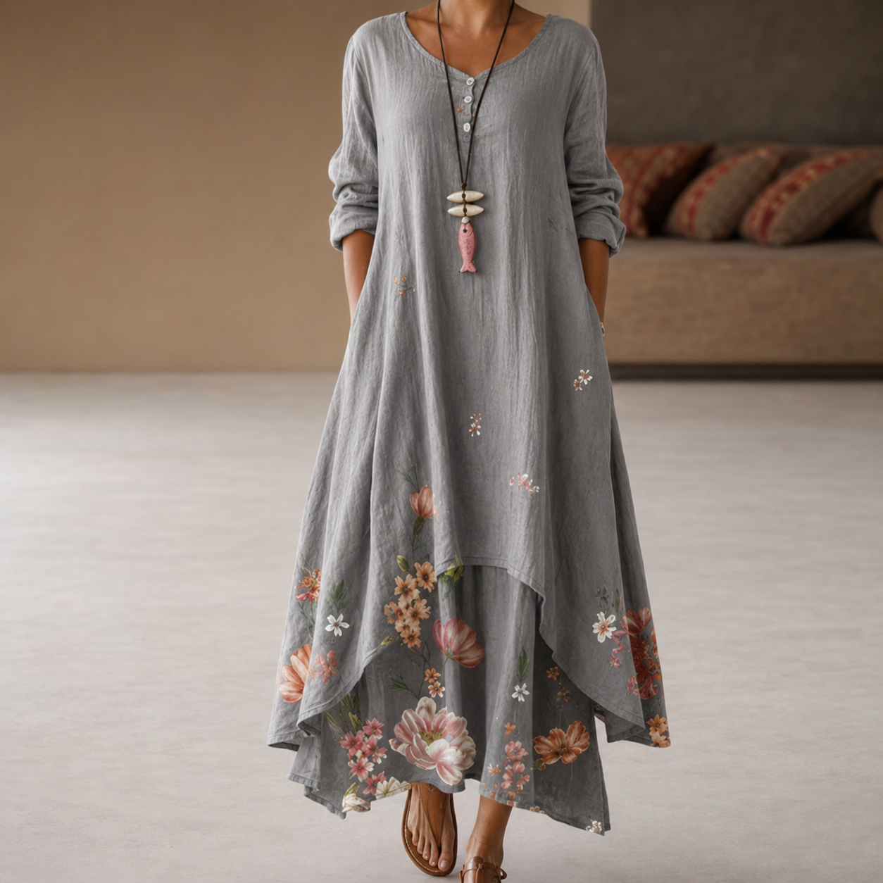 Kalin - Robe élégante avec ourlet irrégulier pour femmes