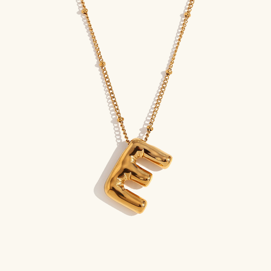 Collier initial en or Balloon