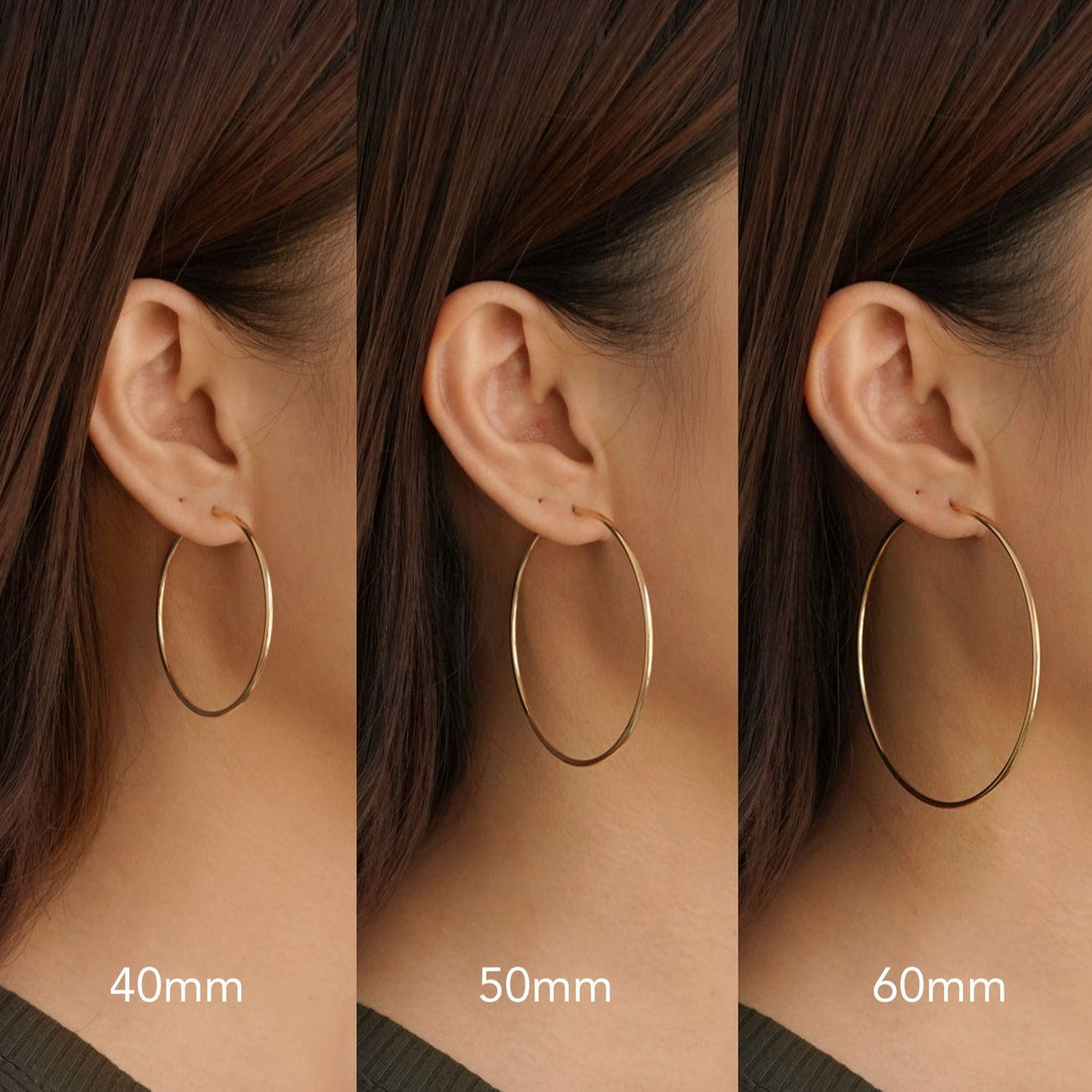 Scarlett - grandes boucles d'oreilles fines