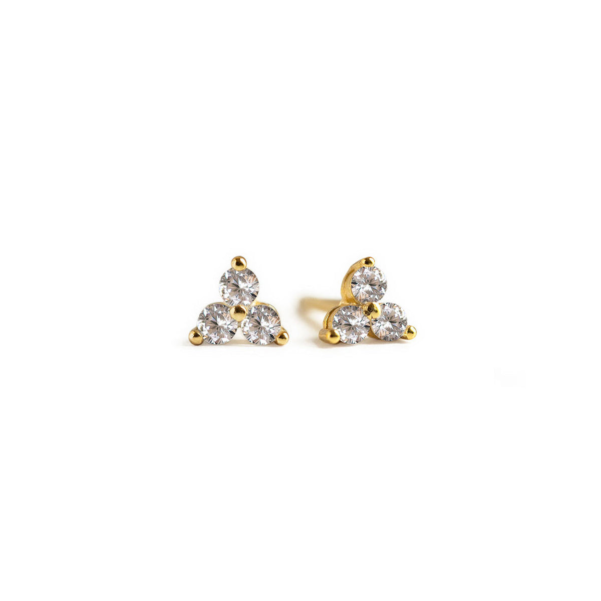 Boucles d'oreilles clover pavé minuscules