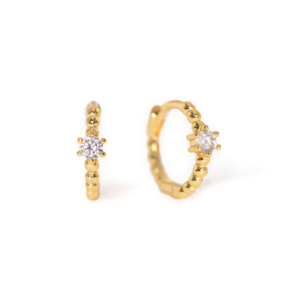 Pave Perle Boucles Huggie