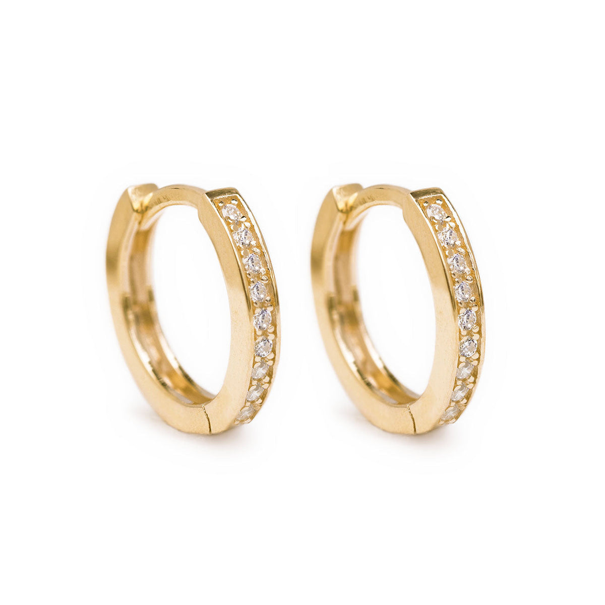Boucles d'oreilles Huggie Pave Classiques
