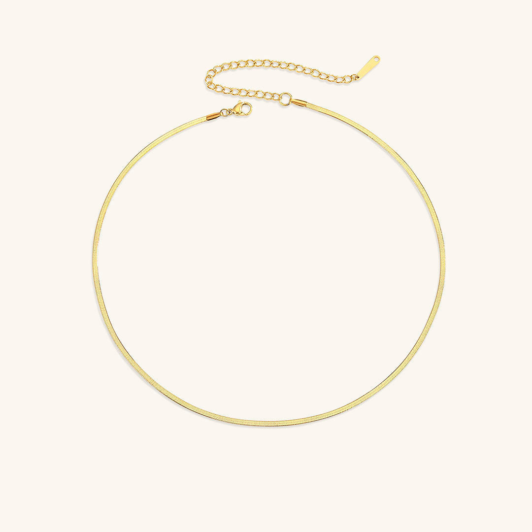 Elizabeth – Collier en chaîne serpent doré