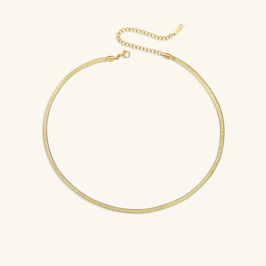Elizabeth – Collier en chaîne serpent doré