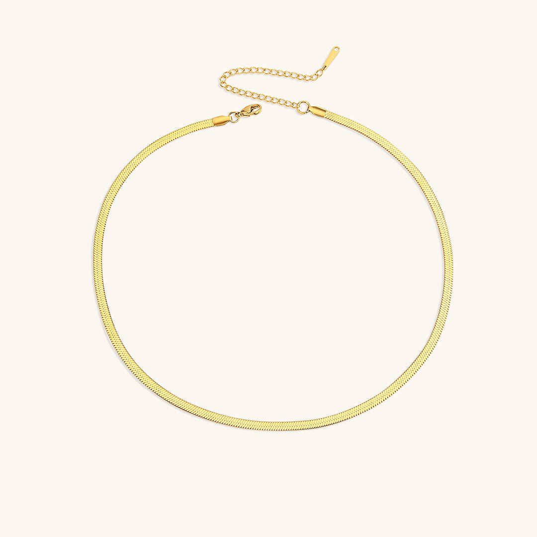 Elizabeth – Collier en chaîne serpent doré