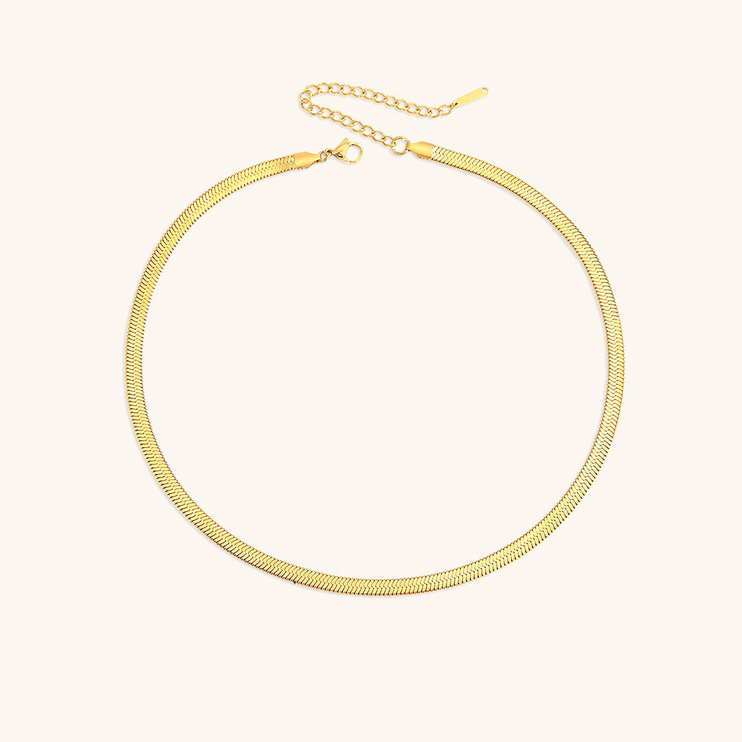 Elizabeth – Collier en chaîne serpent doré