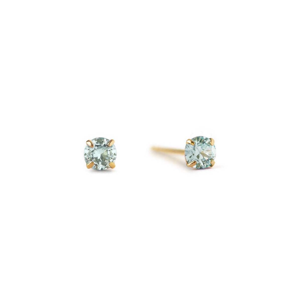 Boucles d'oreilles de naissance minuscules (aigue-marine)