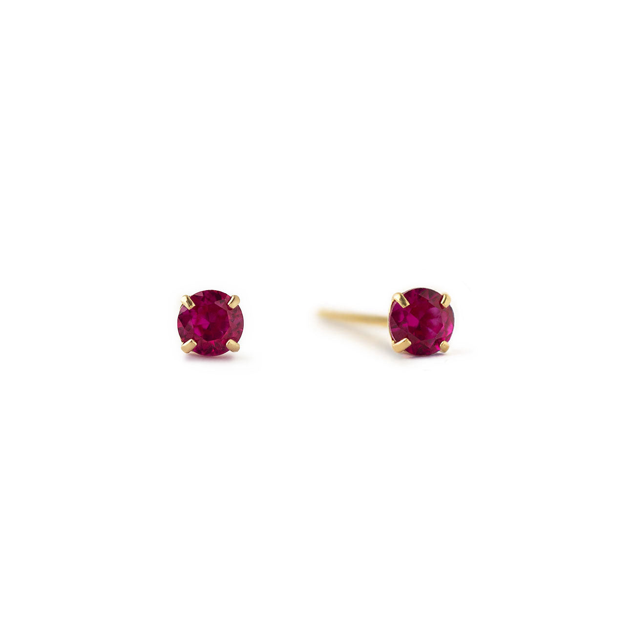 Boucles d'oreilles de naissance Tiny (Rubis)