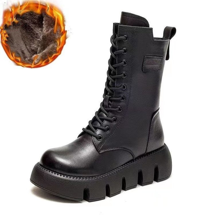 Emma – Bottes mi-hauteur avec semelle unique