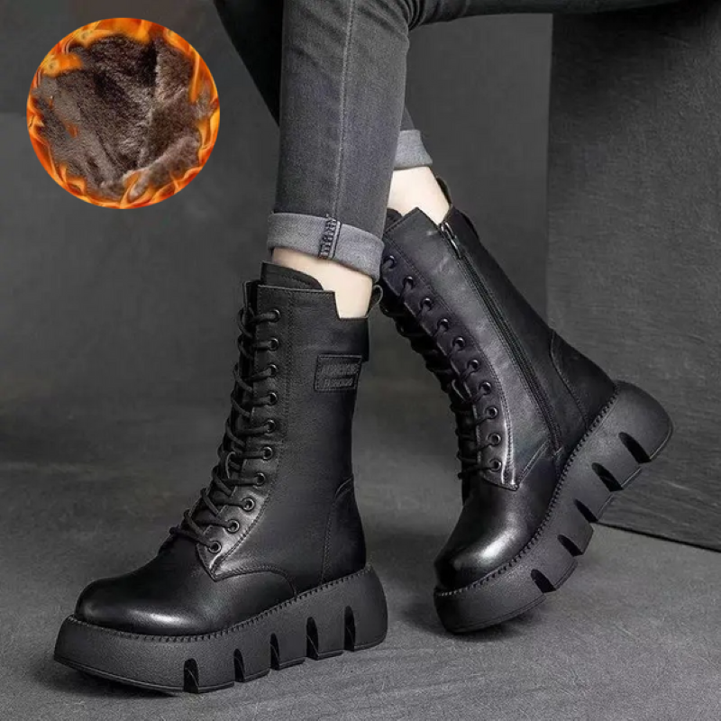 Emma – Bottes mi-hauteur avec semelle unique