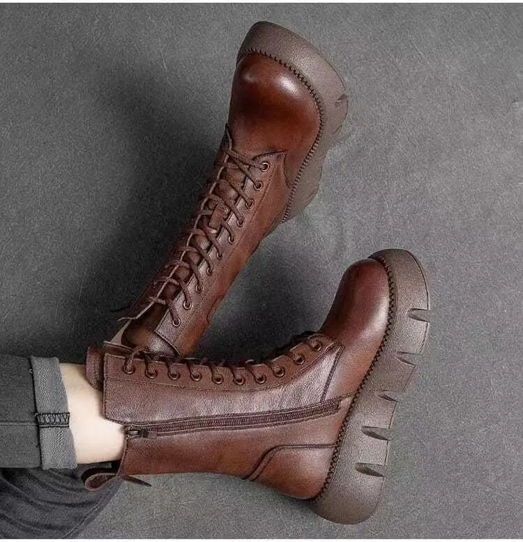 Emma – Bottes mi-hauteur avec semelle unique