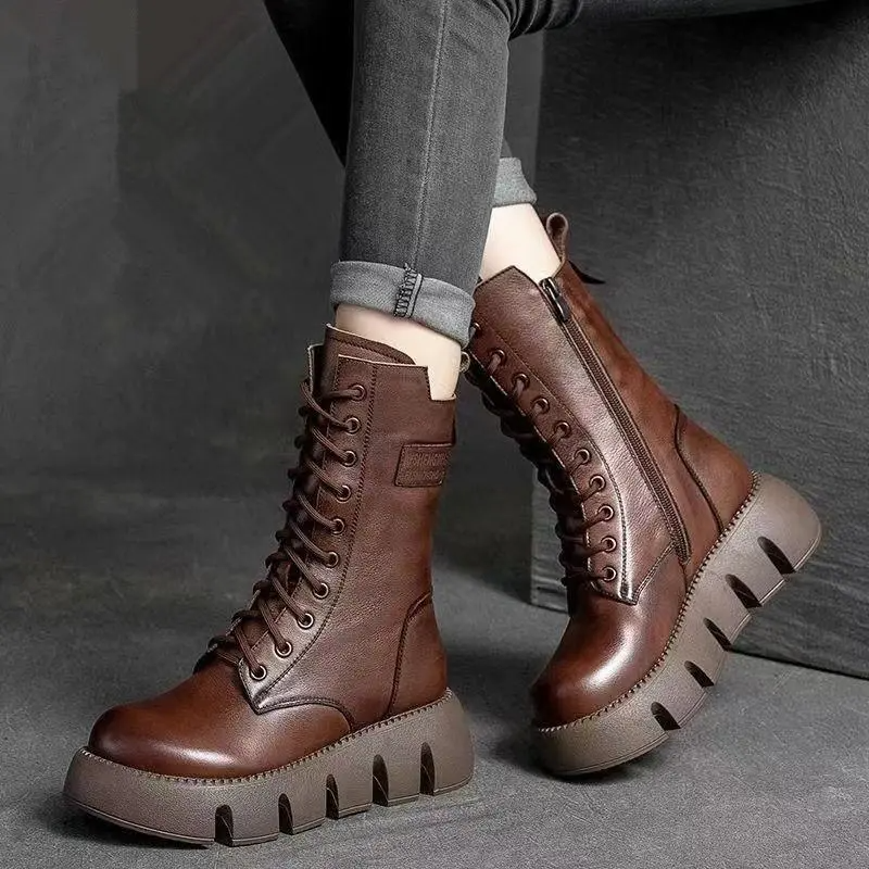 Emma – Bottes mi-hauteur avec semelle unique