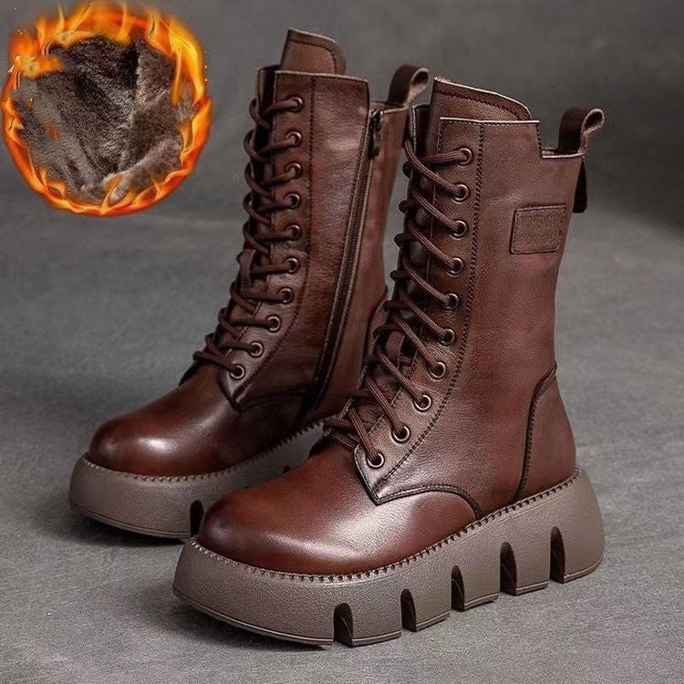 Emma – Bottes mi-hauteur avec semelle unique