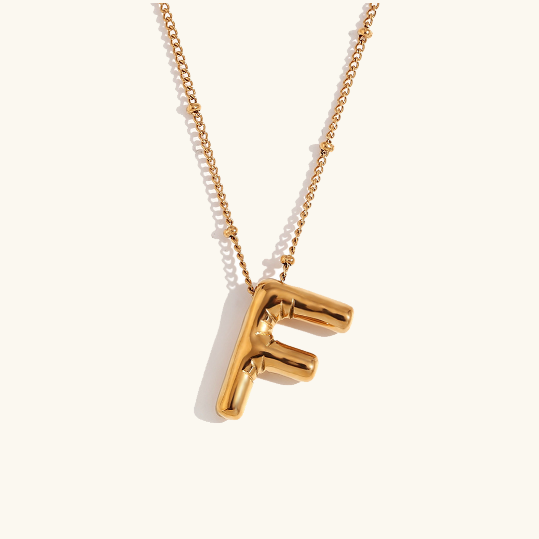 Collier initial en or Balloon