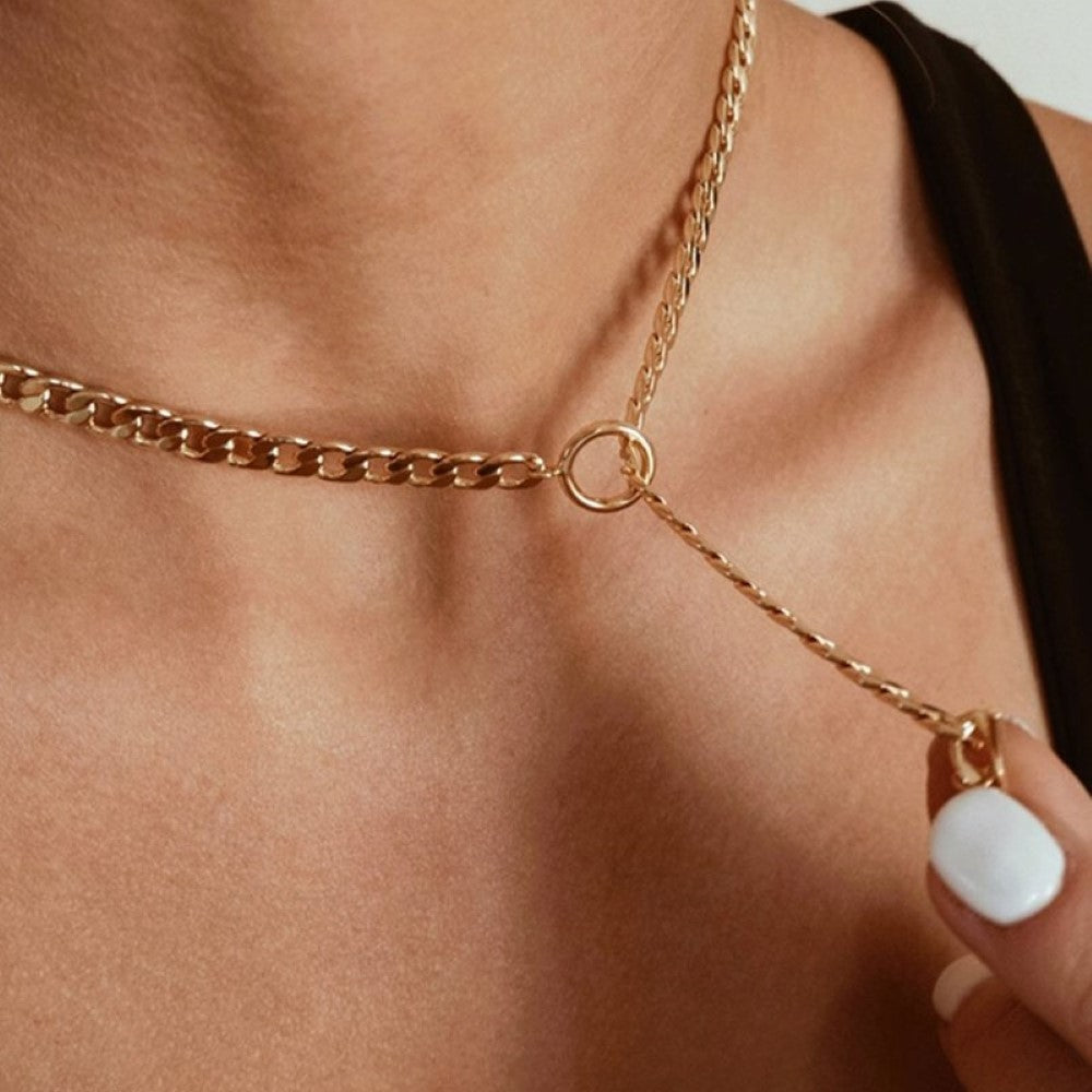 Chaîne double - Chaîne cubaine et de perles
