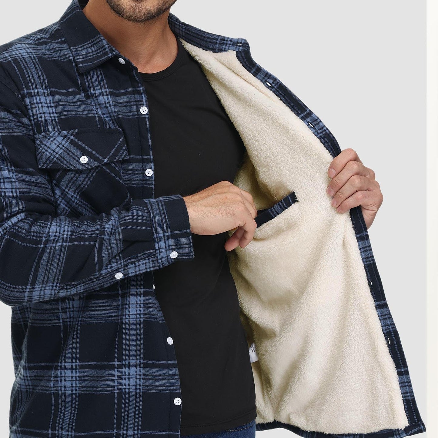 Marlon – Chemise overshirt à carreaux d'hiver pour hommes