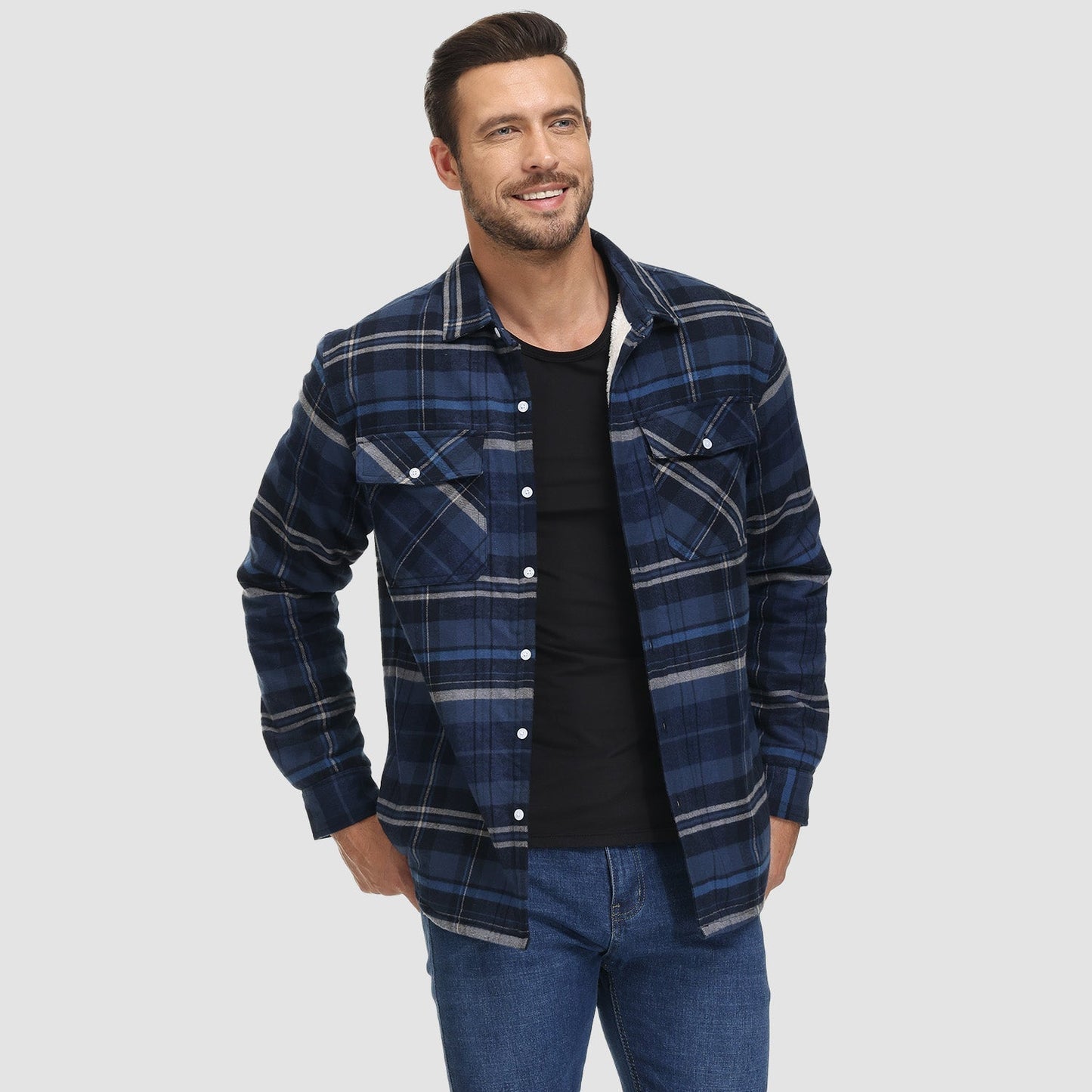 Marlon – Chemise overshirt à carreaux d'hiver pour hommes