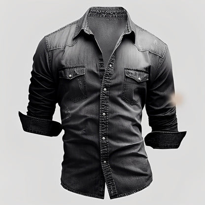 Antonin - Long-sleeved denim shirt for men