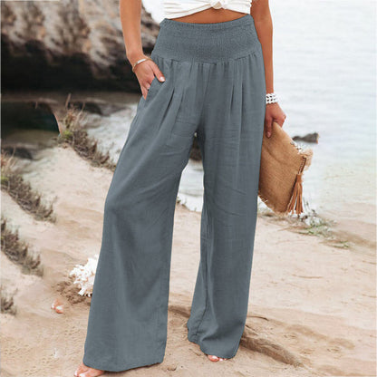 Reina – Pantalon léger avec imprimé tropical