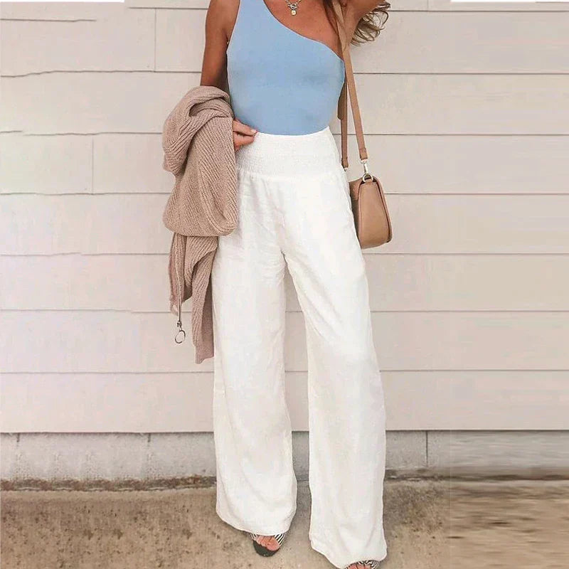Reina – Pantalon léger avec imprimé tropical