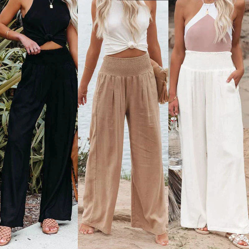 Reina – Pantalon léger avec imprimé tropical