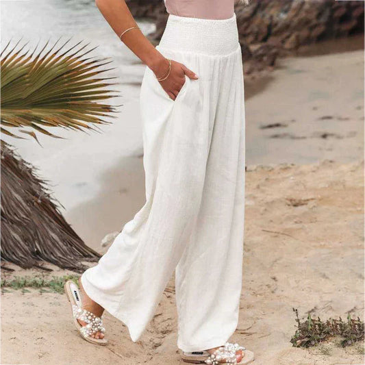 Reina – Pantalon léger avec imprimé tropical