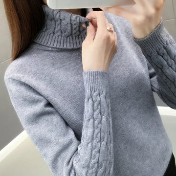 Etta - Pull à col roulé épaissi et coupe slim