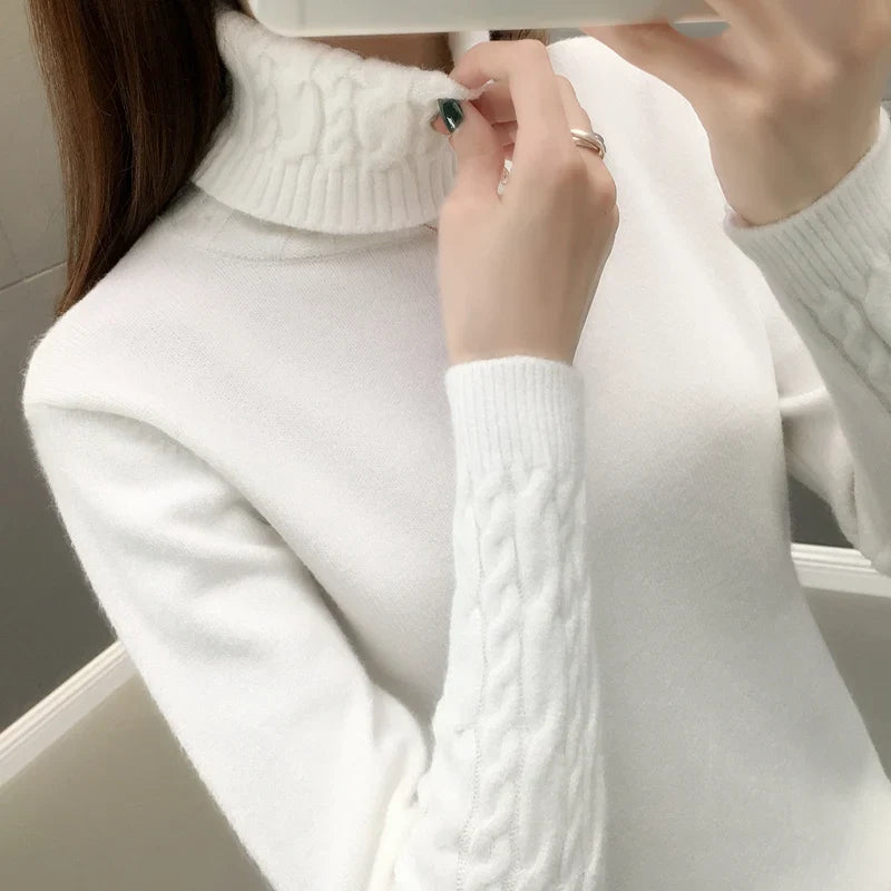 Etta - Pull à col roulé épaissi et coupe slim