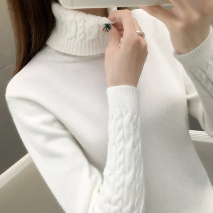 Etta - Pull à col roulé épaissi et coupe slim