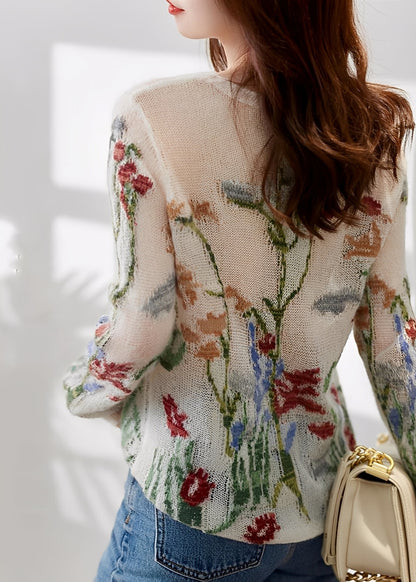 Gisselle - Pull en tricot élégant avec motif à fleurs pour femmes