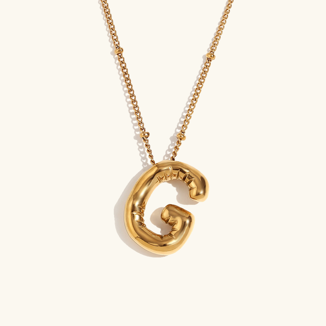 Collier initial en or Balloon