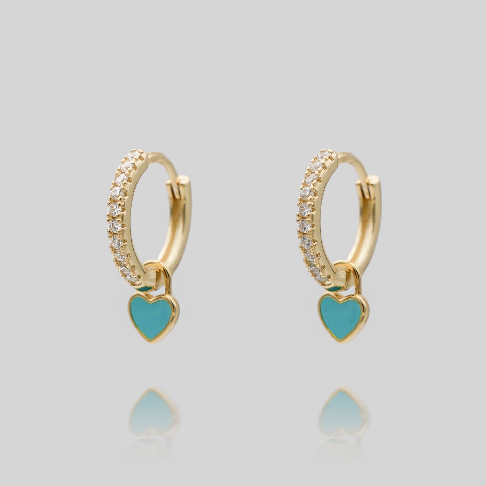Gabby – Boucles d'oreilles huggies en forme de cœur