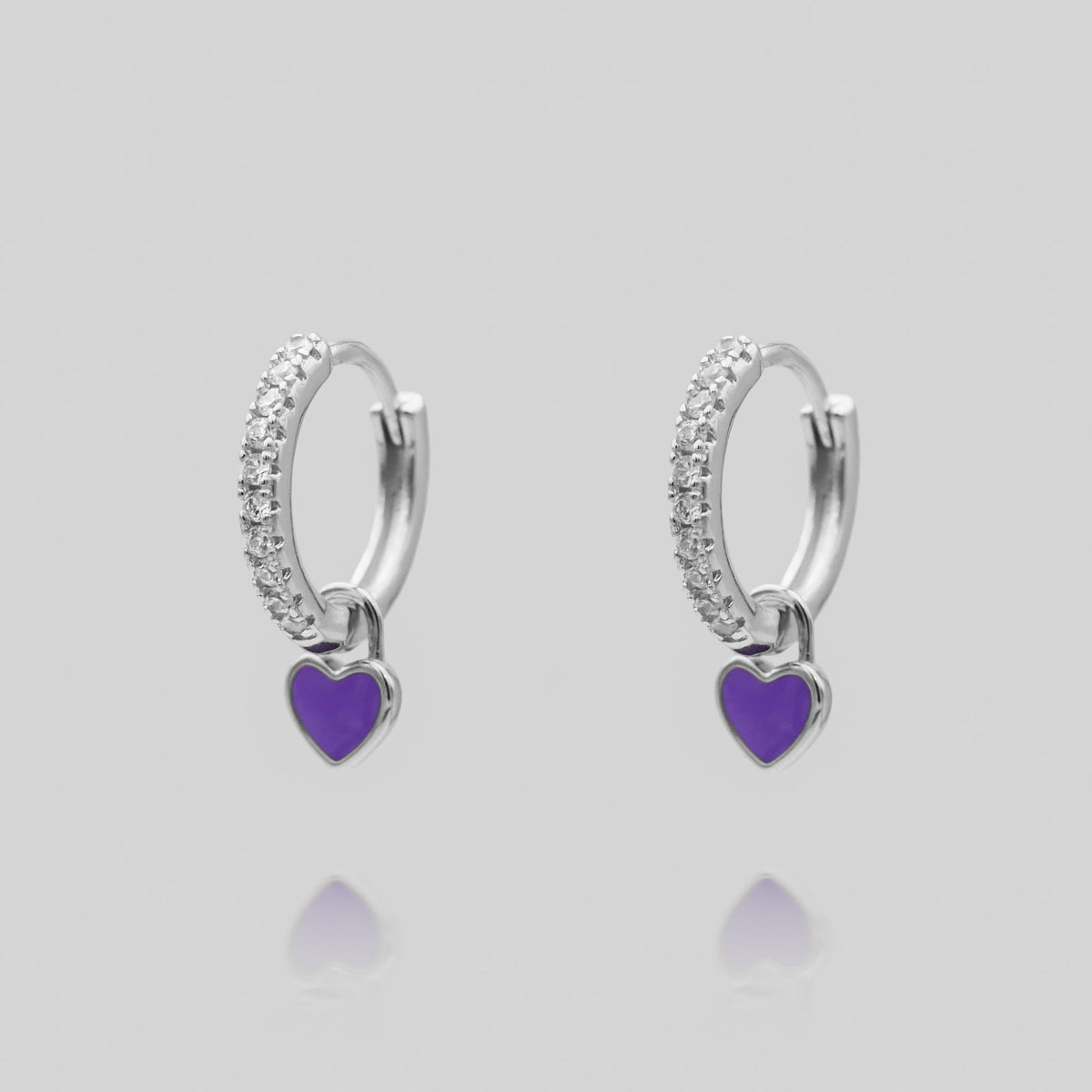 Gabby – Boucles d'oreilles huggies en forme de cœur