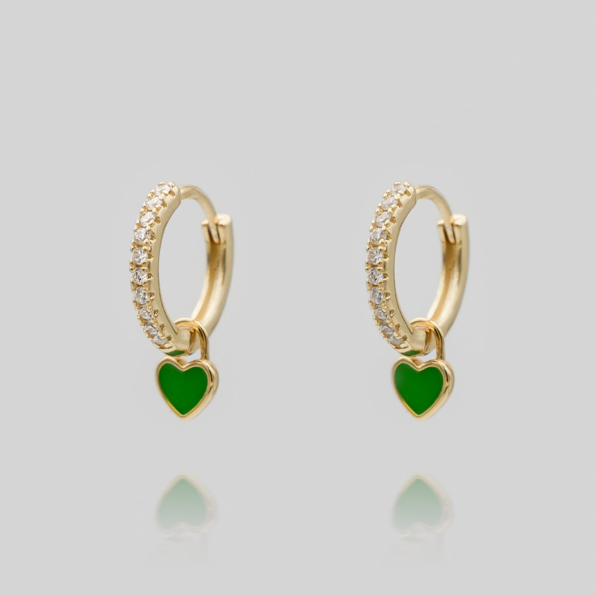 Gabby – Boucles d'oreilles huggies en forme de cœur