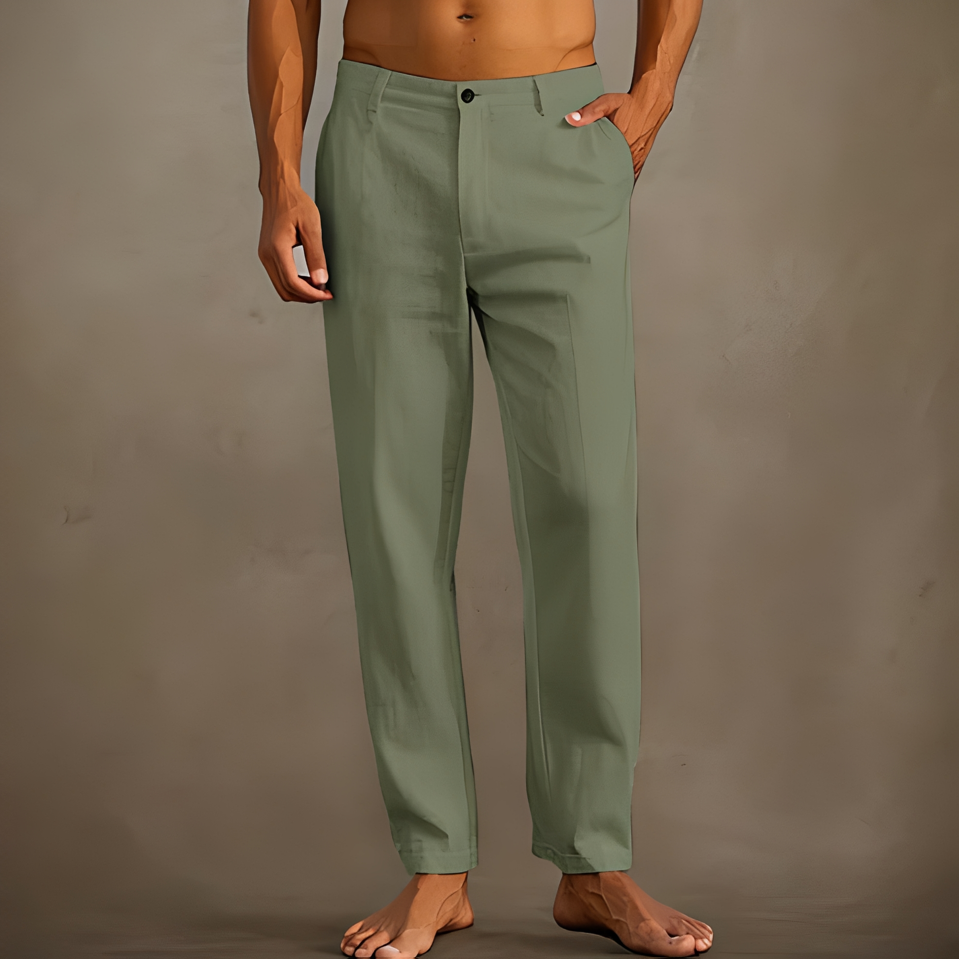 Anjay - Pantalon d'été large pour homme