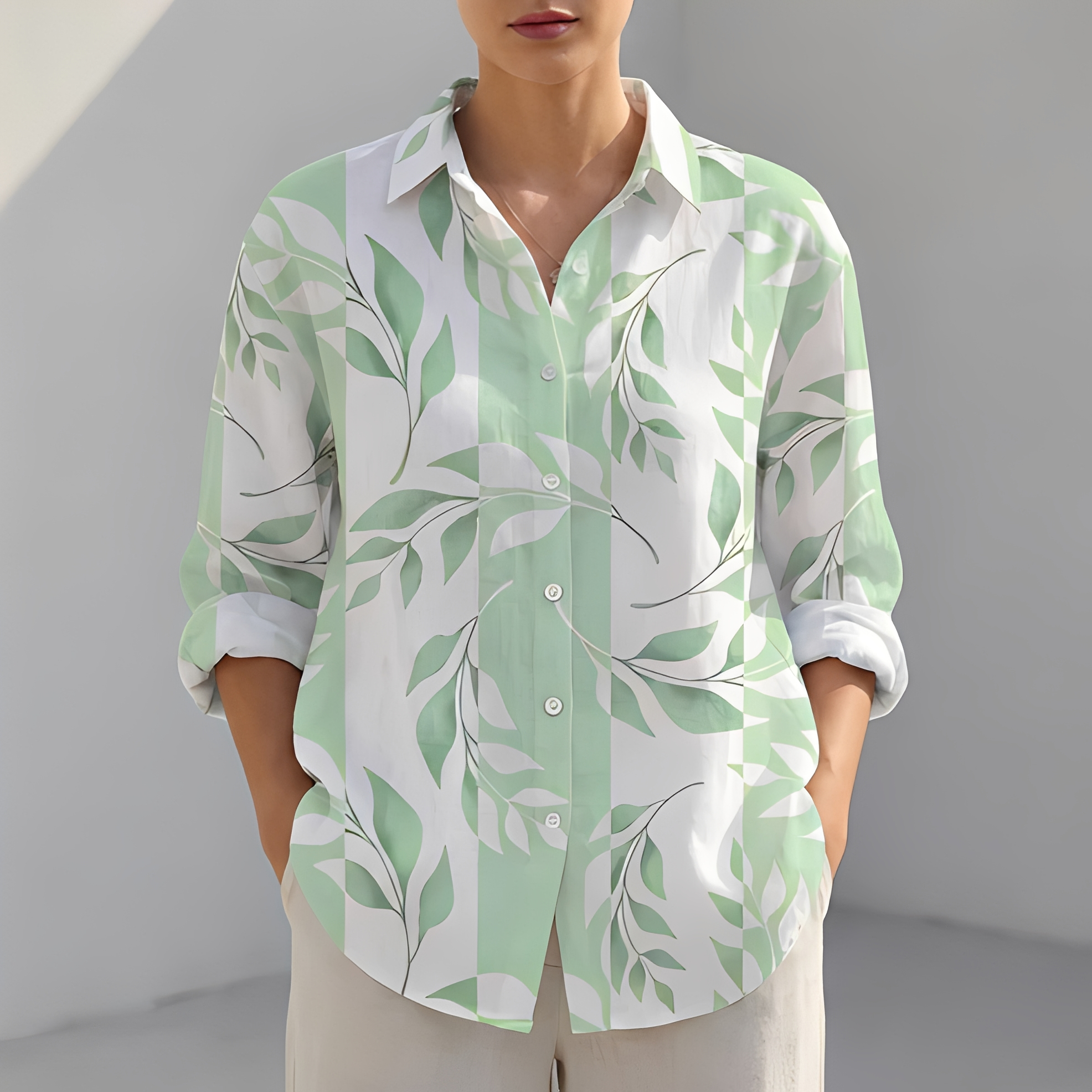 Khaye - Chemise d'été décontractée et à la mode pour femme