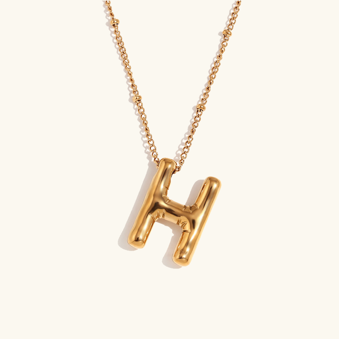 Collier initial en or Balloon