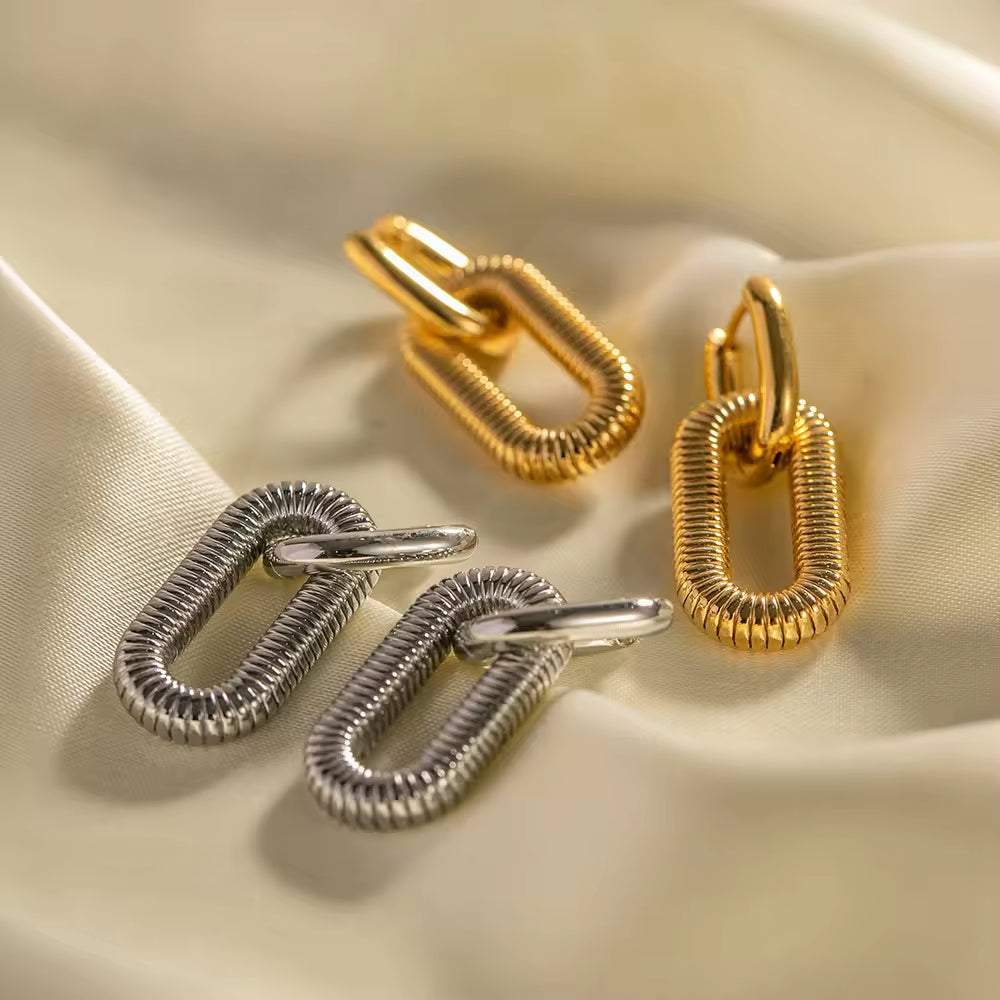 Nina – Boucles d'oreilles doubles ovales élégantes